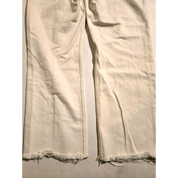 Womens Reformation Rowe Mid Rise Relaxed Straight Jeans Off White Size 30 - Picture 8 of 16